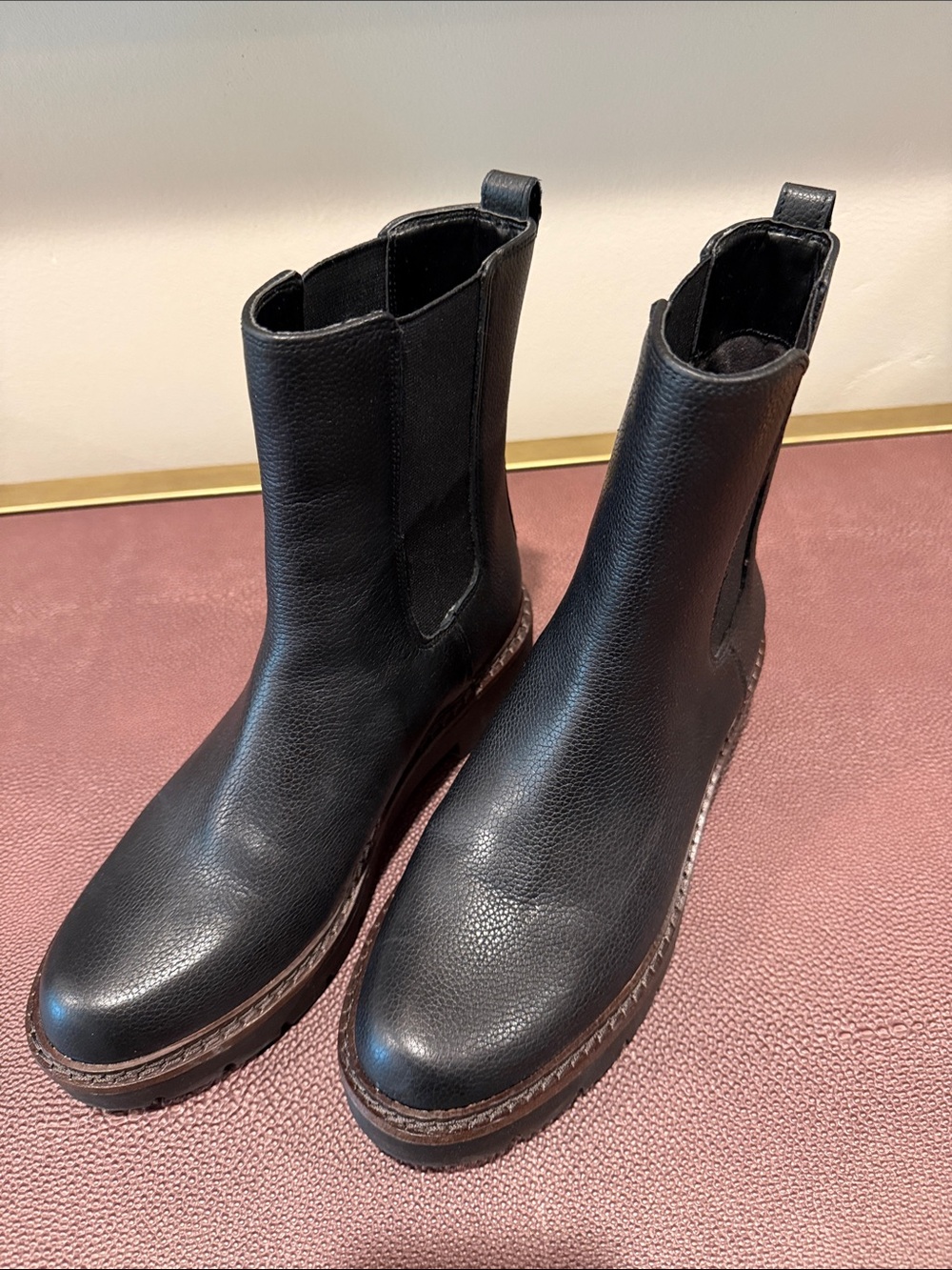 Water Resistant Chelsea Leather Boots